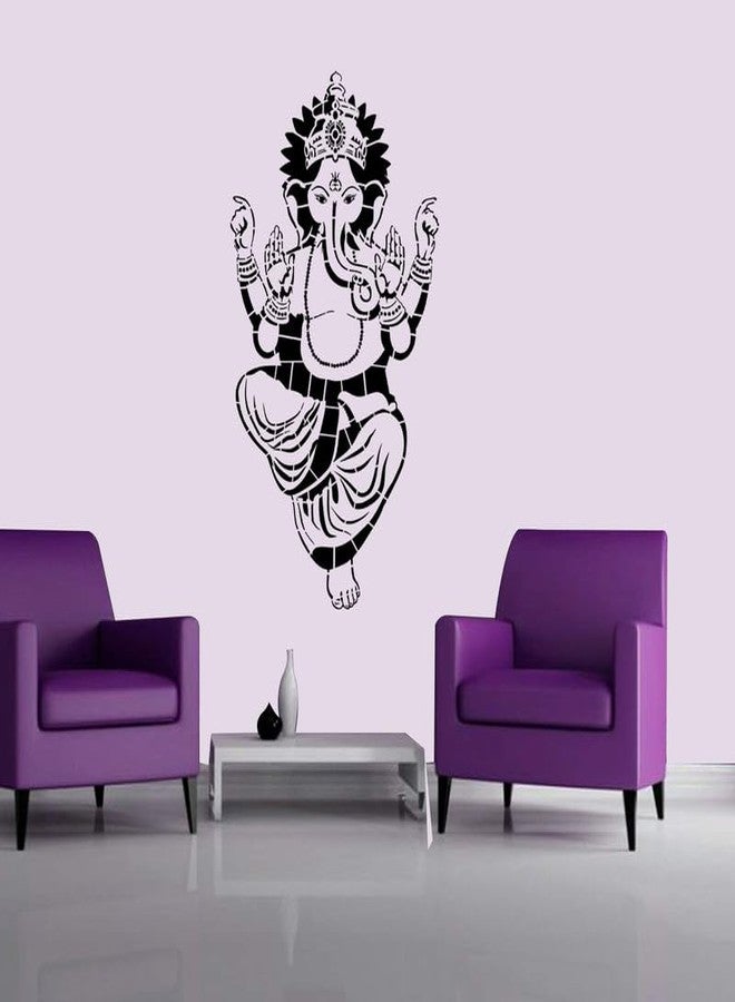 ARandNJ استنسل ARandNJ للرسم على الجدران (المقاس: 16 × 24 بوصة) - تصميم قابل لإعادة الاستخدام لرسم صورة اللورد غانباتي، مناسب لغرفة النوم، غرفة المدخل، غرفة الرسم، غرفة المعيشة (عبوة من قطعة واحدة) - Image 1